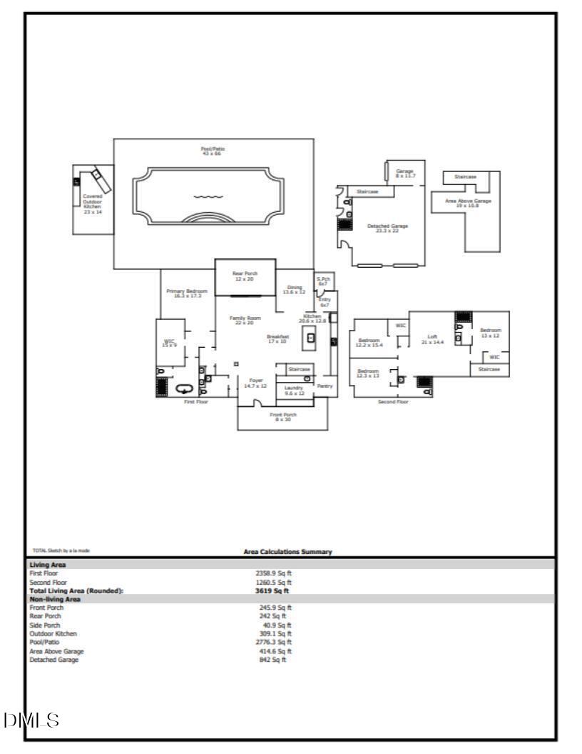 5005 Ten-Ten Road Apex, NC 27539 - Photo 60 of 60 Mull - Floor Plan Drawing