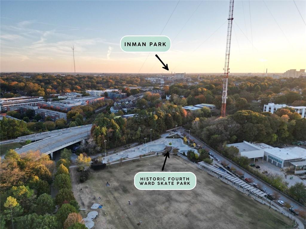 821 Ralph McGill Boulevard Northeast, Unit 3301 Atlanta, GA 30306 - Photo 22 of 31 a view of a street with a large tree