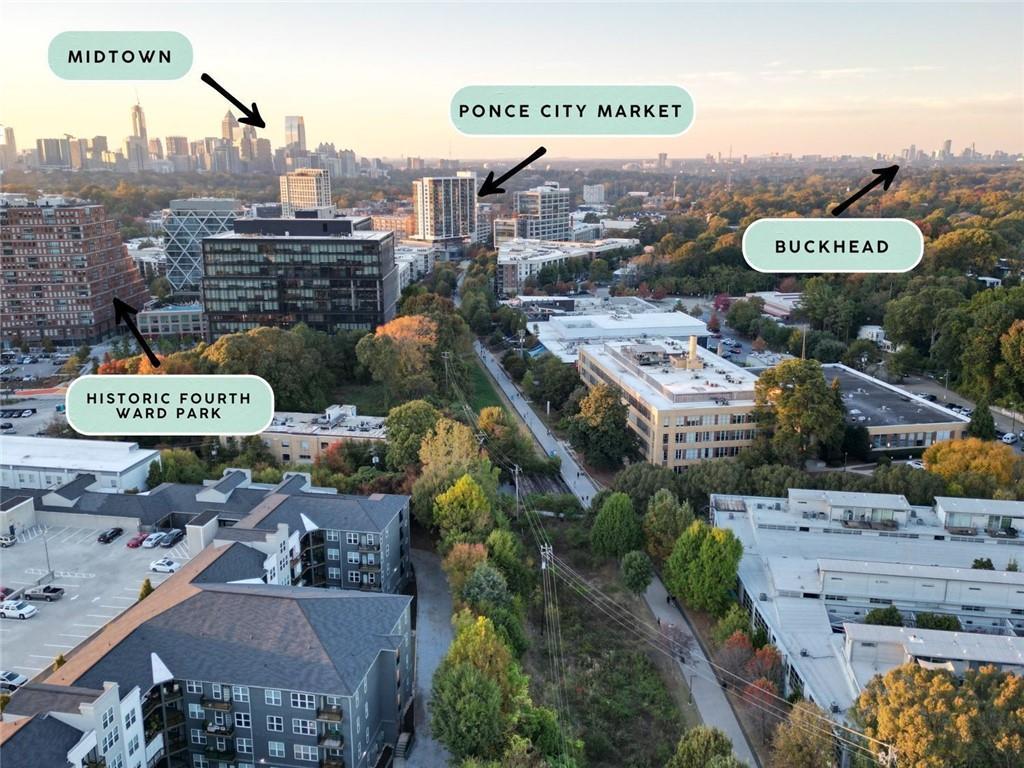 821 Ralph McGill Boulevard Northeast, Unit 3301 Atlanta, GA 30306 - Photo 23 of 31 a view of a city with a lake