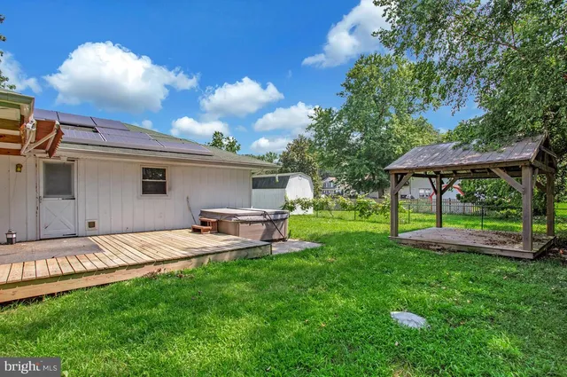 a house view with a garden space