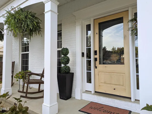a view of a potted plant in front of a room