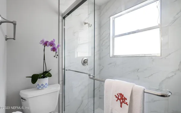 a view of small space with racks on the wall