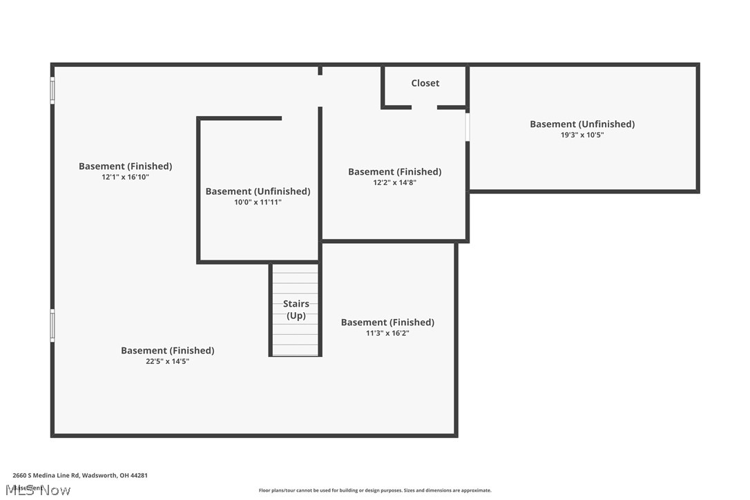 2660 South Medina Line Road Wadsworth, OH 44281 - Photo 47 of 48 Lower level floor plan