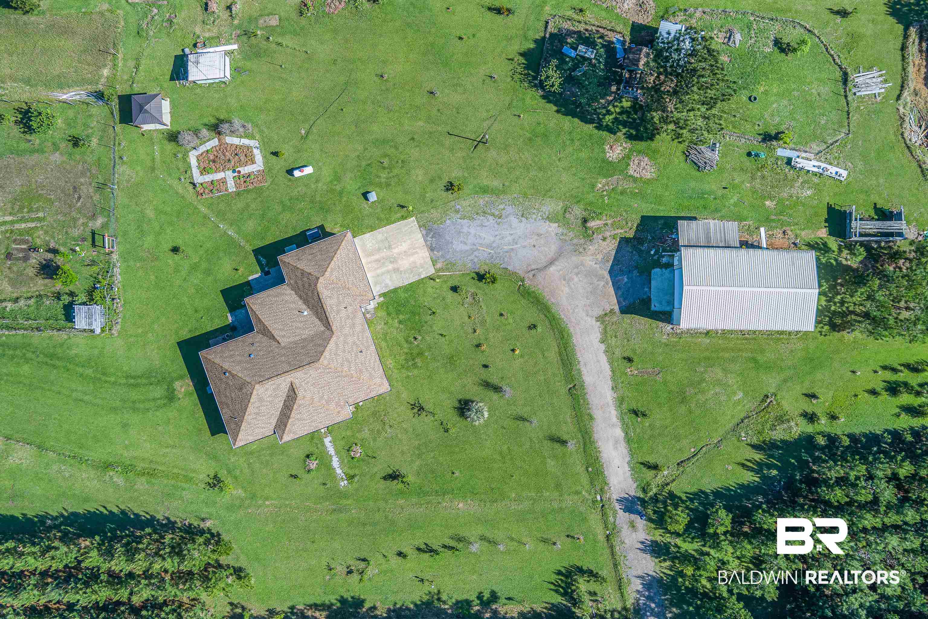 18255 Cactus Court Elberta, AL 36530 - Photo 53 of 53 Aerial view of property's location with rural landscape and agricultural land