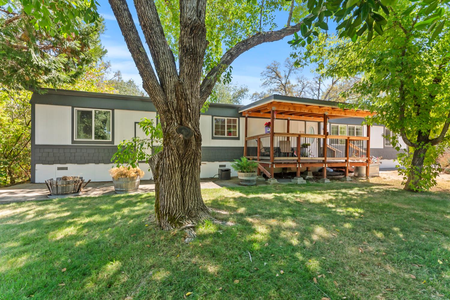 front view of a house with a big yard