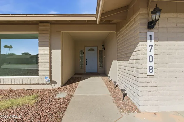 a view of a front door of the house