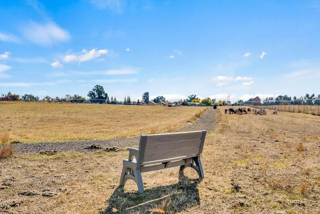 a view of a lake with outdoor space