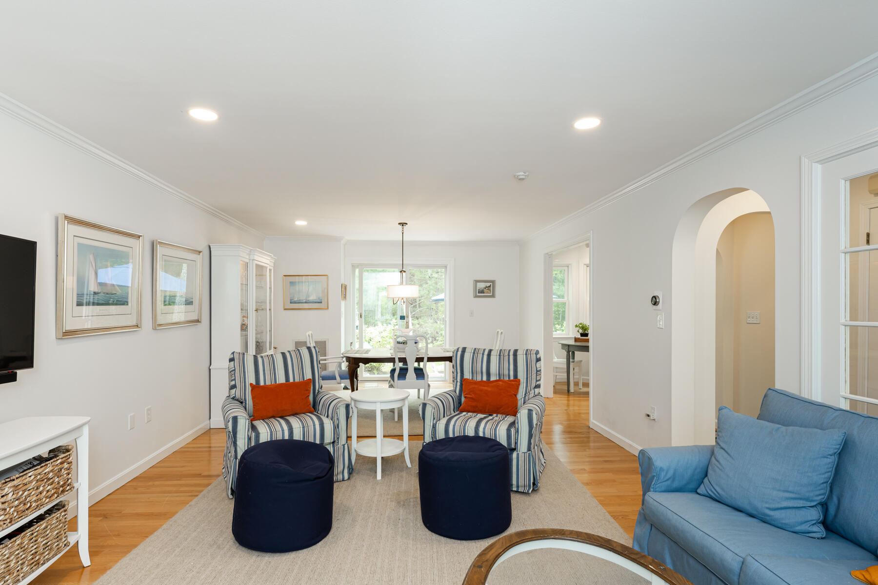 2 Bob White Crescent Mashpee, MA 02649 - Photo 13 of 47 a living room with furniture kitchen view and a flat screen tv