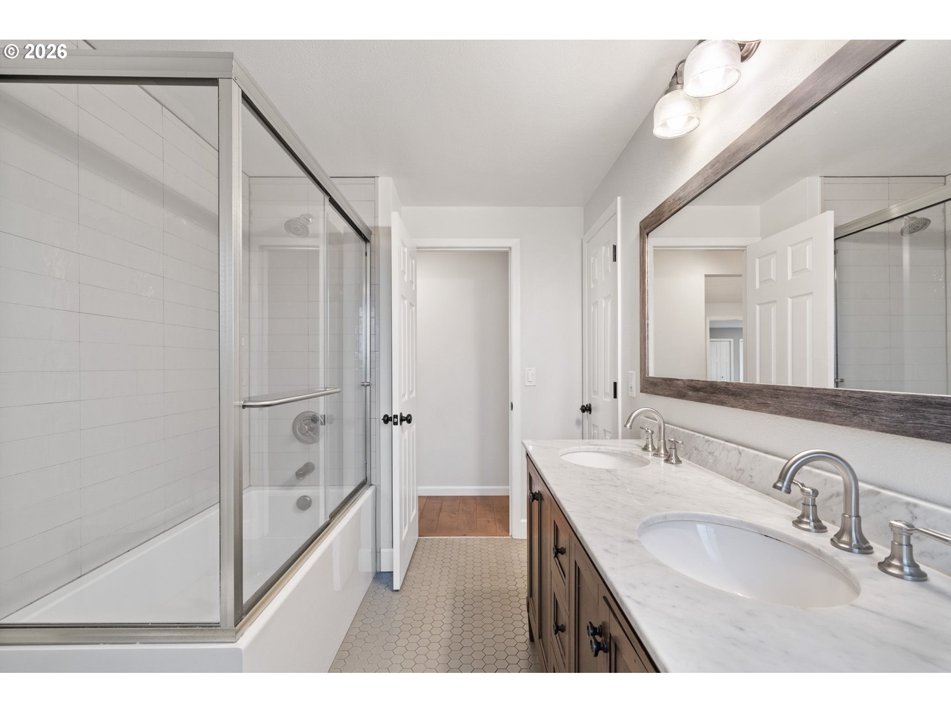 5546 Sinclair Street West Linn, OR 97068 - Photo 30 of 46 a bathroom with a double vanity sink mirror and double