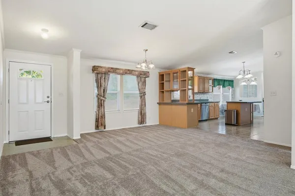 an empty room with a window