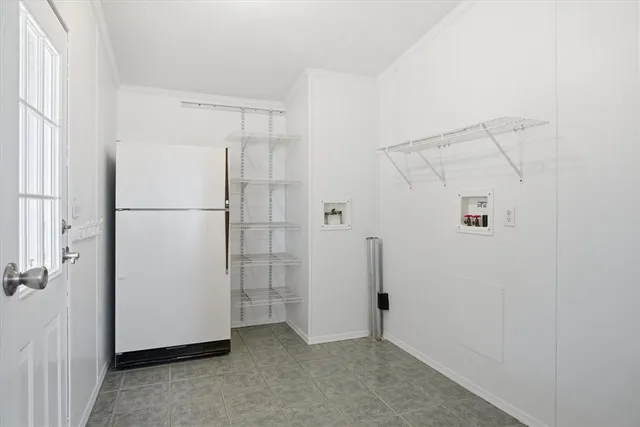 a view of outdoor space with deck and trees