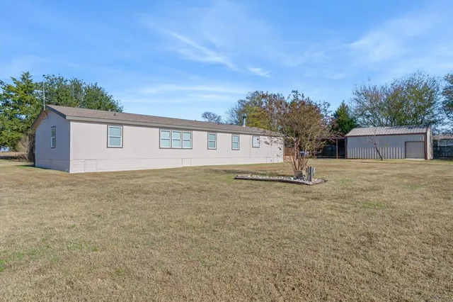 a backyard of a house