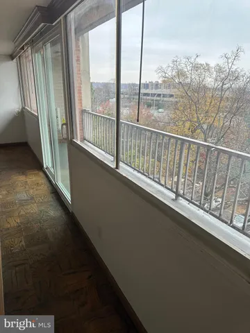a view of balcony and floor