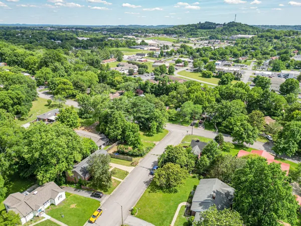 a view of backyard with green space