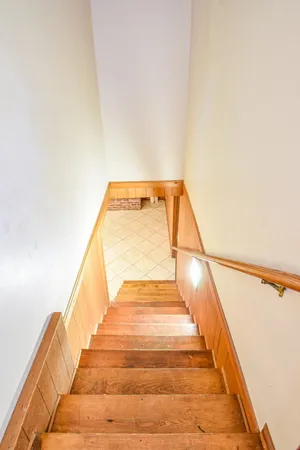 a living room with a fireplace