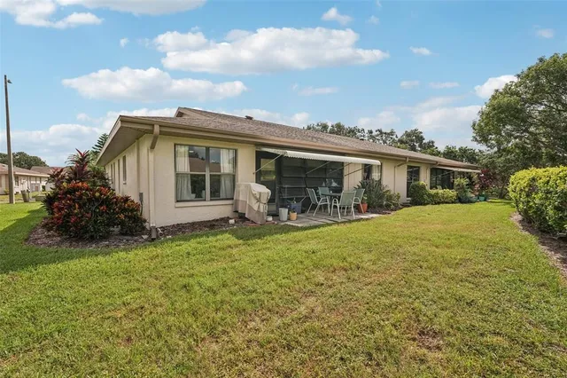 a view of a house with patio