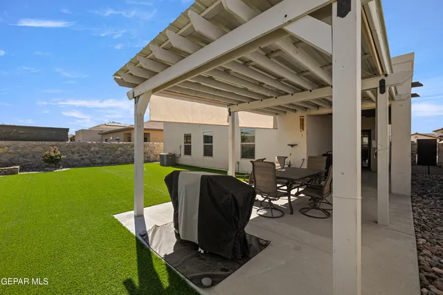 a view of outdoor space with seating area