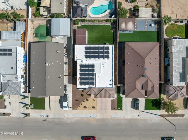 front view of a house with a street