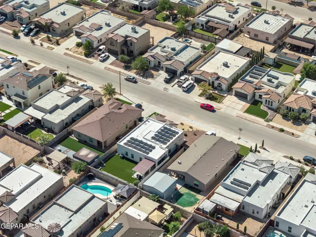 an aerial view of a city