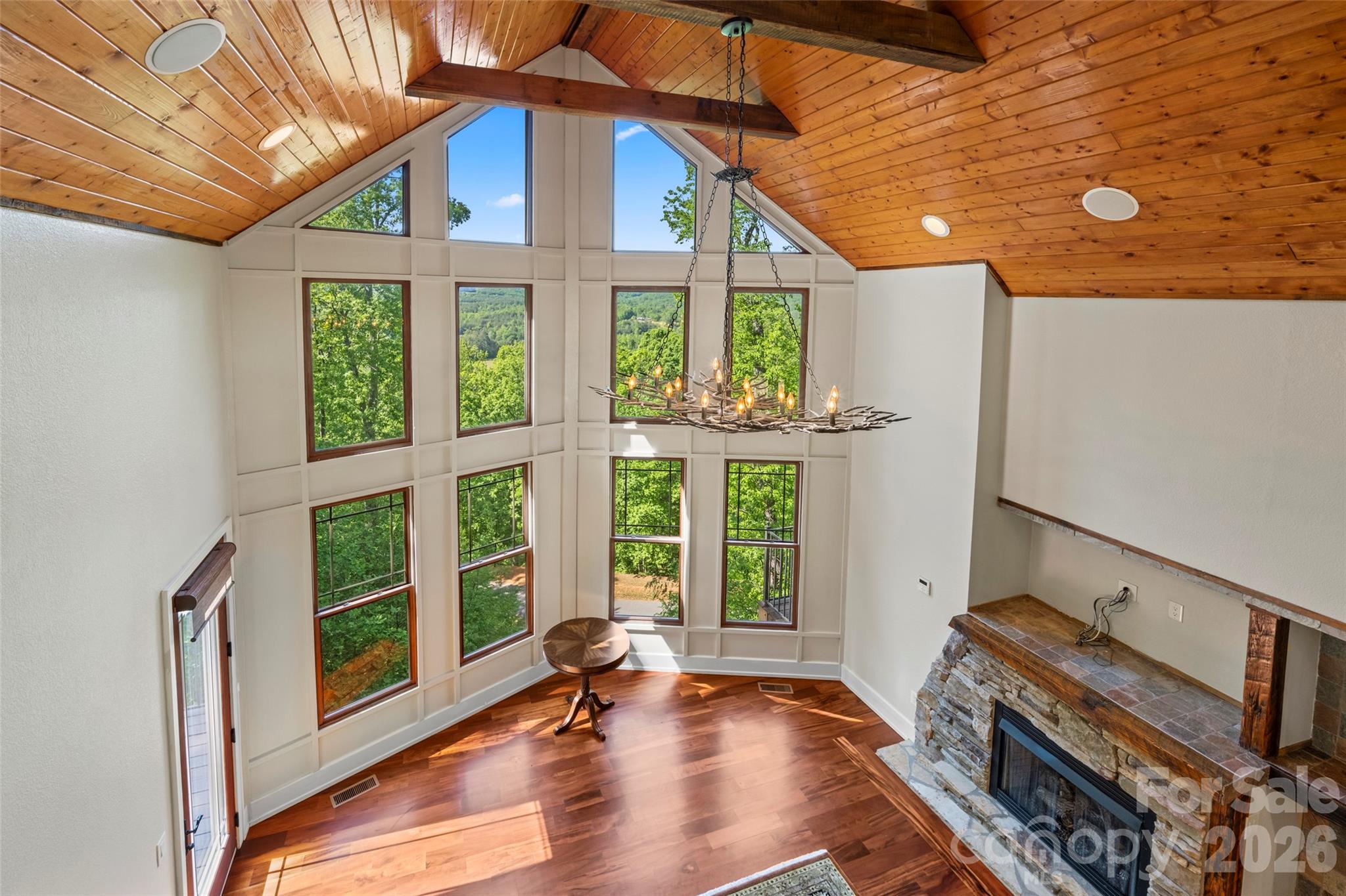 556 High Pines Loop Lake Lure, NC 28746 - Photo 10 of 46 a view of an entryway with a roof deck