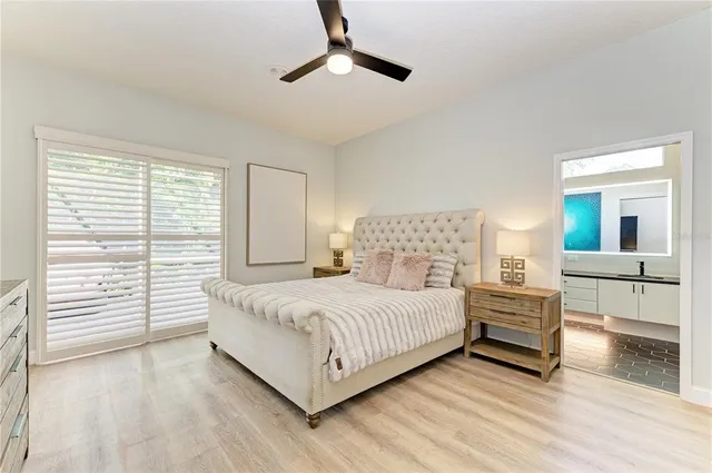 a view of a golf course with a lake