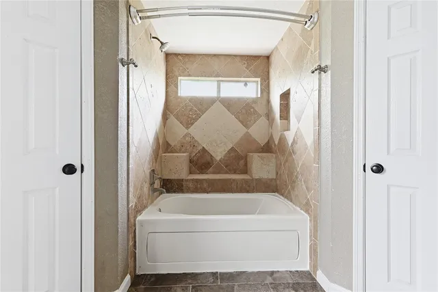 a view of a hallway with window