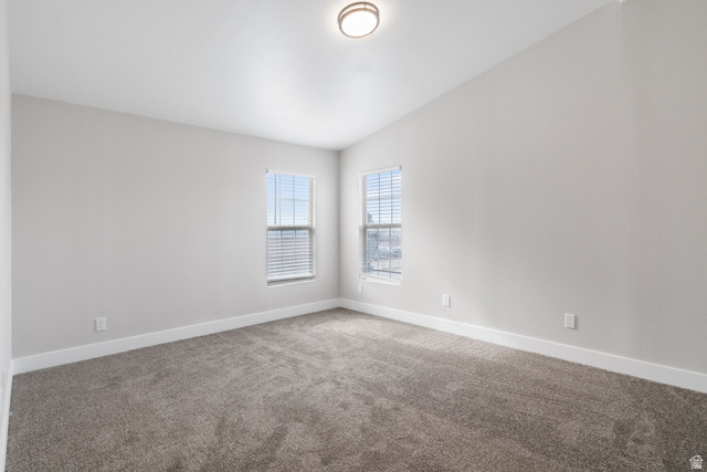 332 Hillgate Way Layton, UT 84041 - Photo 10 of 26 Unfurnished room with lofted ceiling and carpet flooring