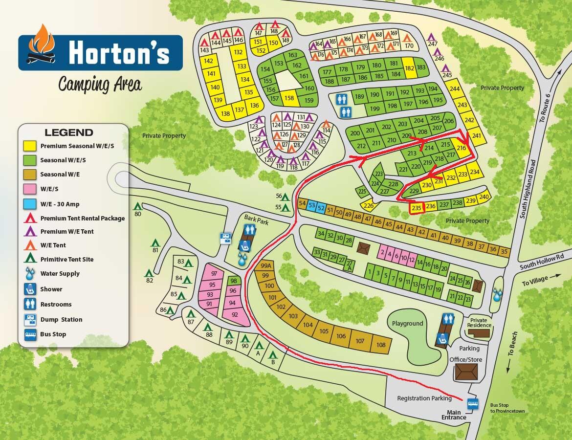 71 South Highland Road, Unit 235 Truro, MA 02666 - Photo 28 of 74 Map of Adventure Bound Horton's Area and