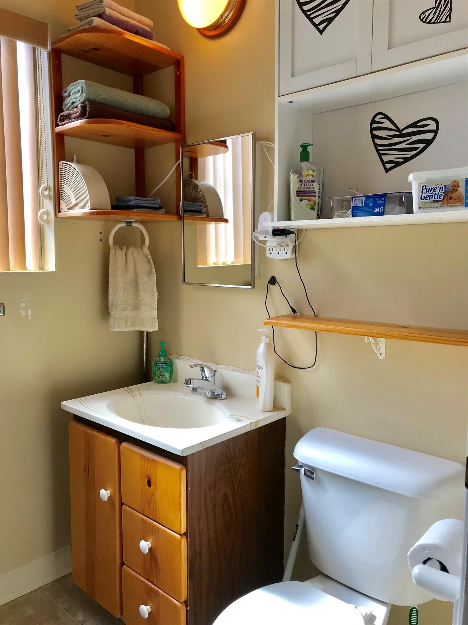 160 Grapevine Road Oak View, CA 93022 - Photo 20 of 35 a bathroom with a sink a toilet and mirror