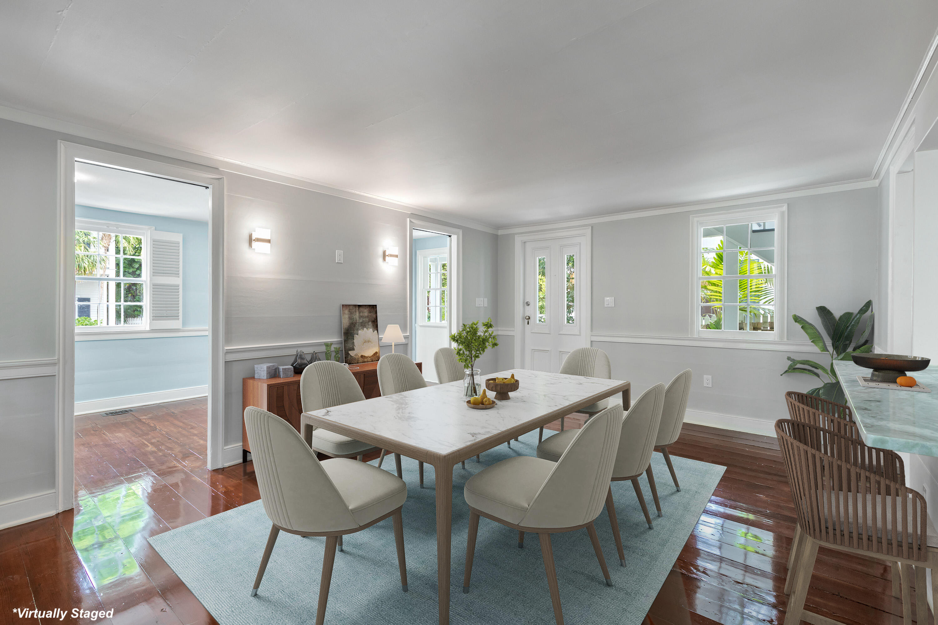 408 William Street Key West, FL 33040 - Photo 27 of 58 a view of a dining room with furniture and wooden floor
