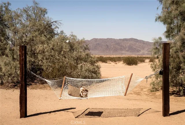 a view of a swimming pool with a lounge chair