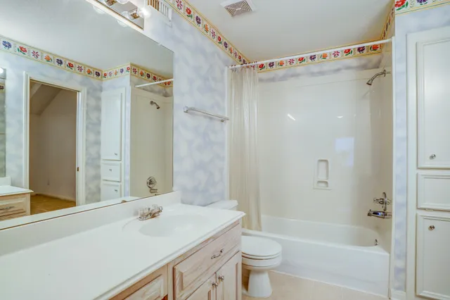 a house with a garden view