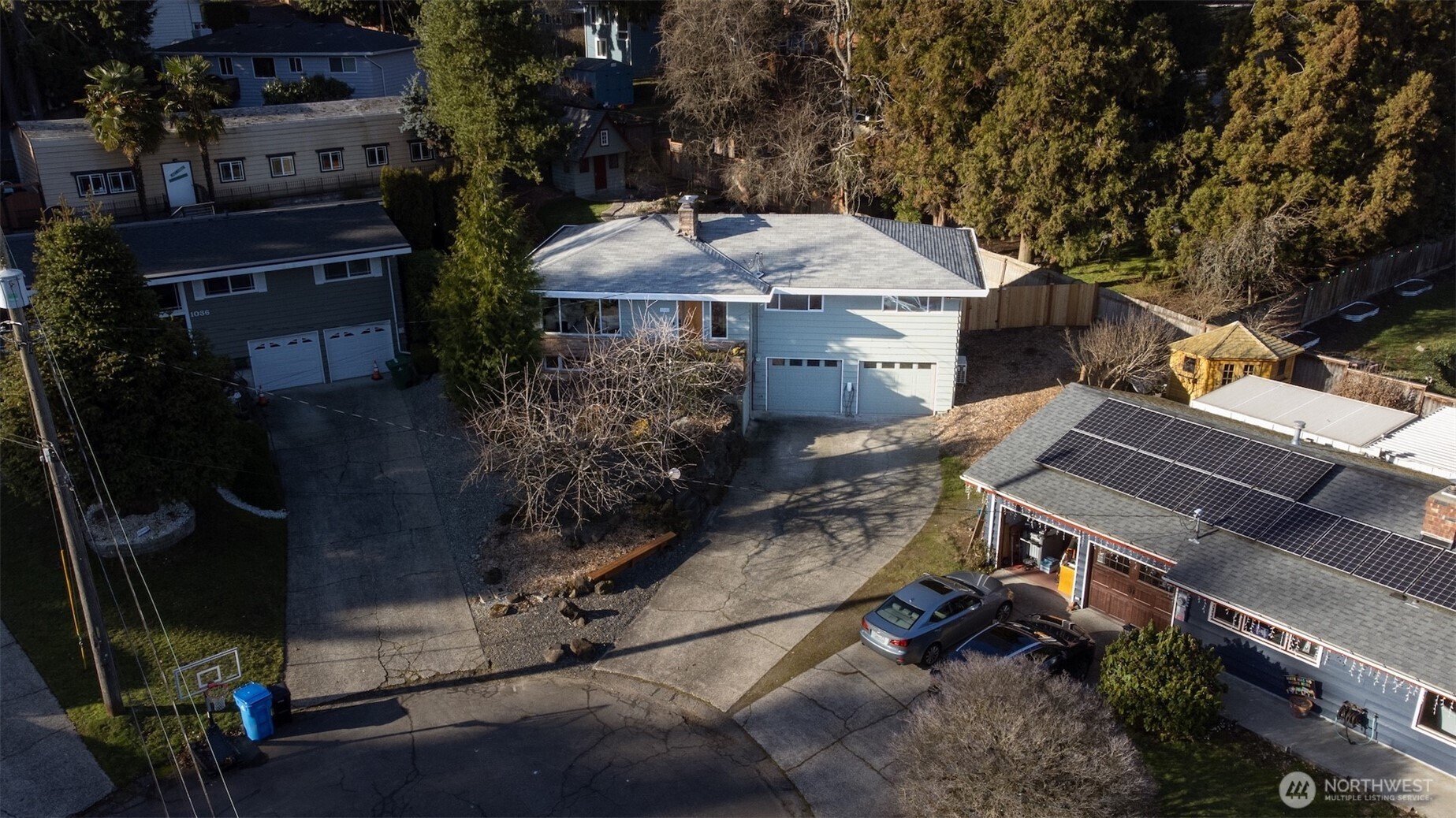 1040 Northeast 154th Street Shoreline, WA 98155 - Photo 24 of 25 an aerial view of a house with a yard