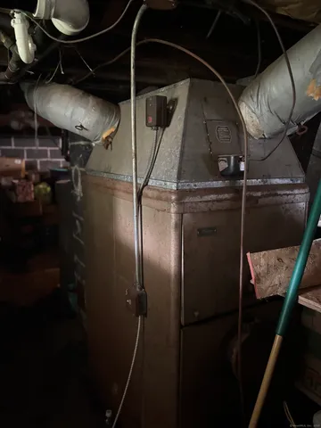 a close view of water heater room