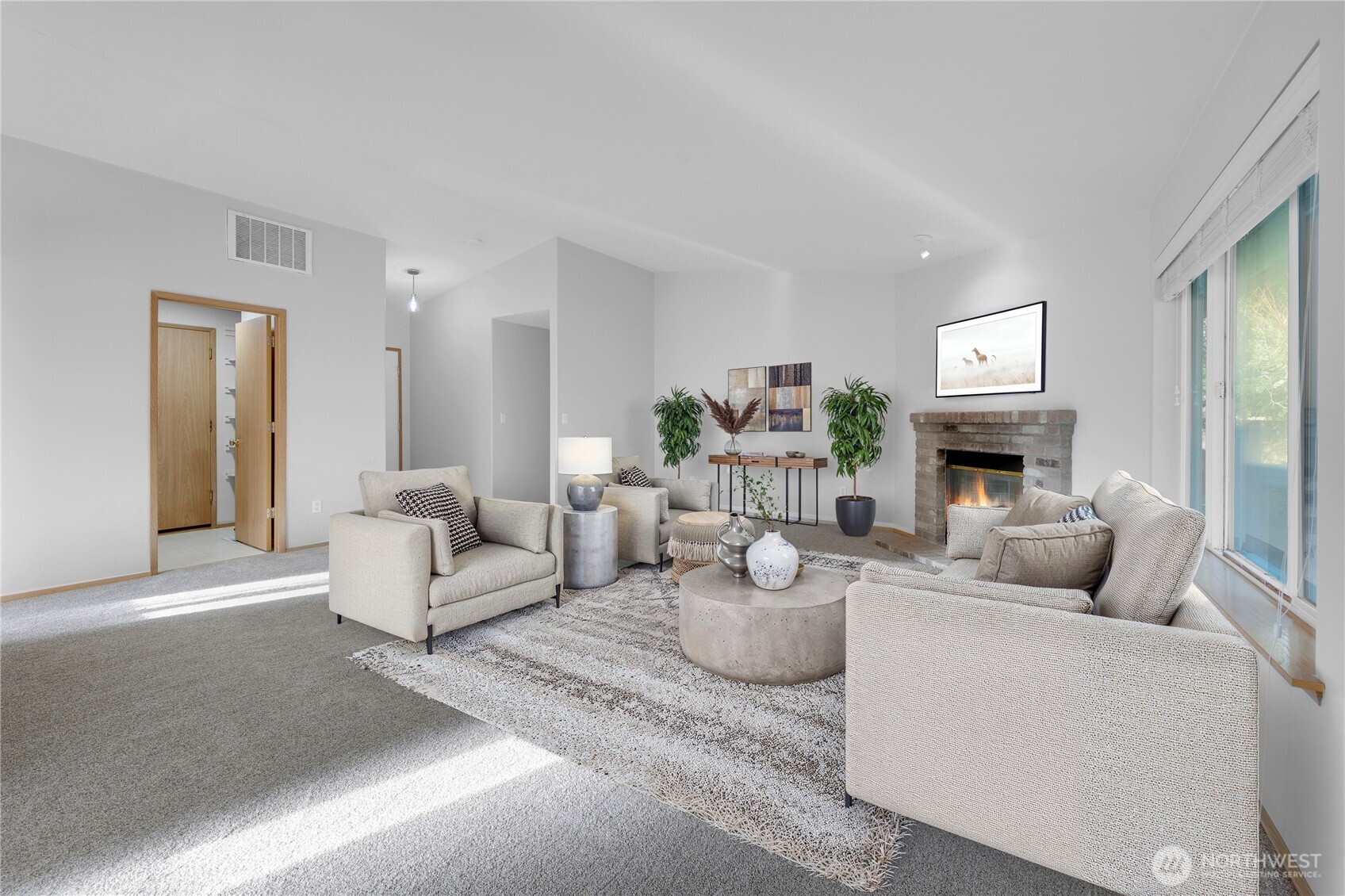 24005 72nd Avenue East Graham, WA 98338 - Photo 6 of 32 a living room with furniture and a fireplace