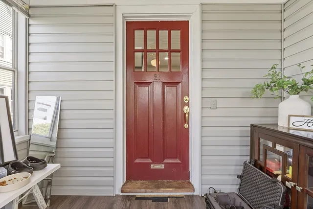 a view of front door of house
