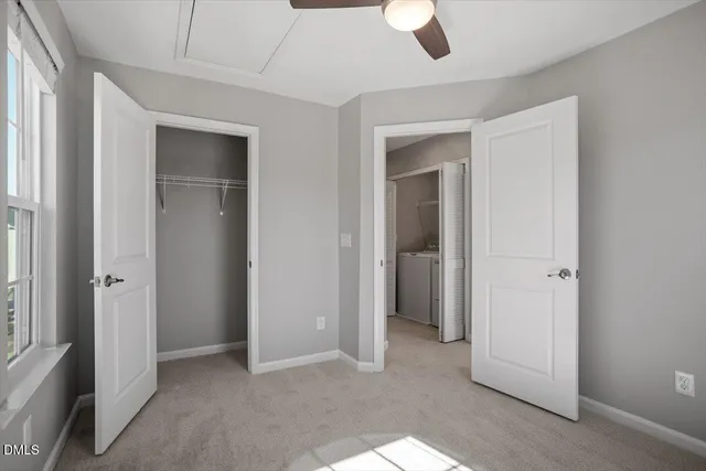 a view of a room with closet area