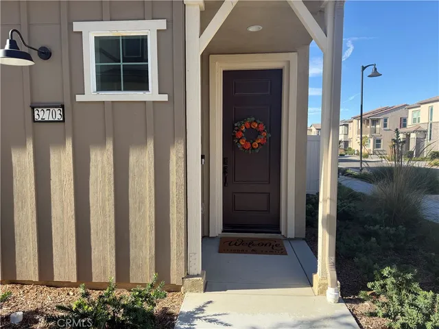 a view of a entryway door of the house