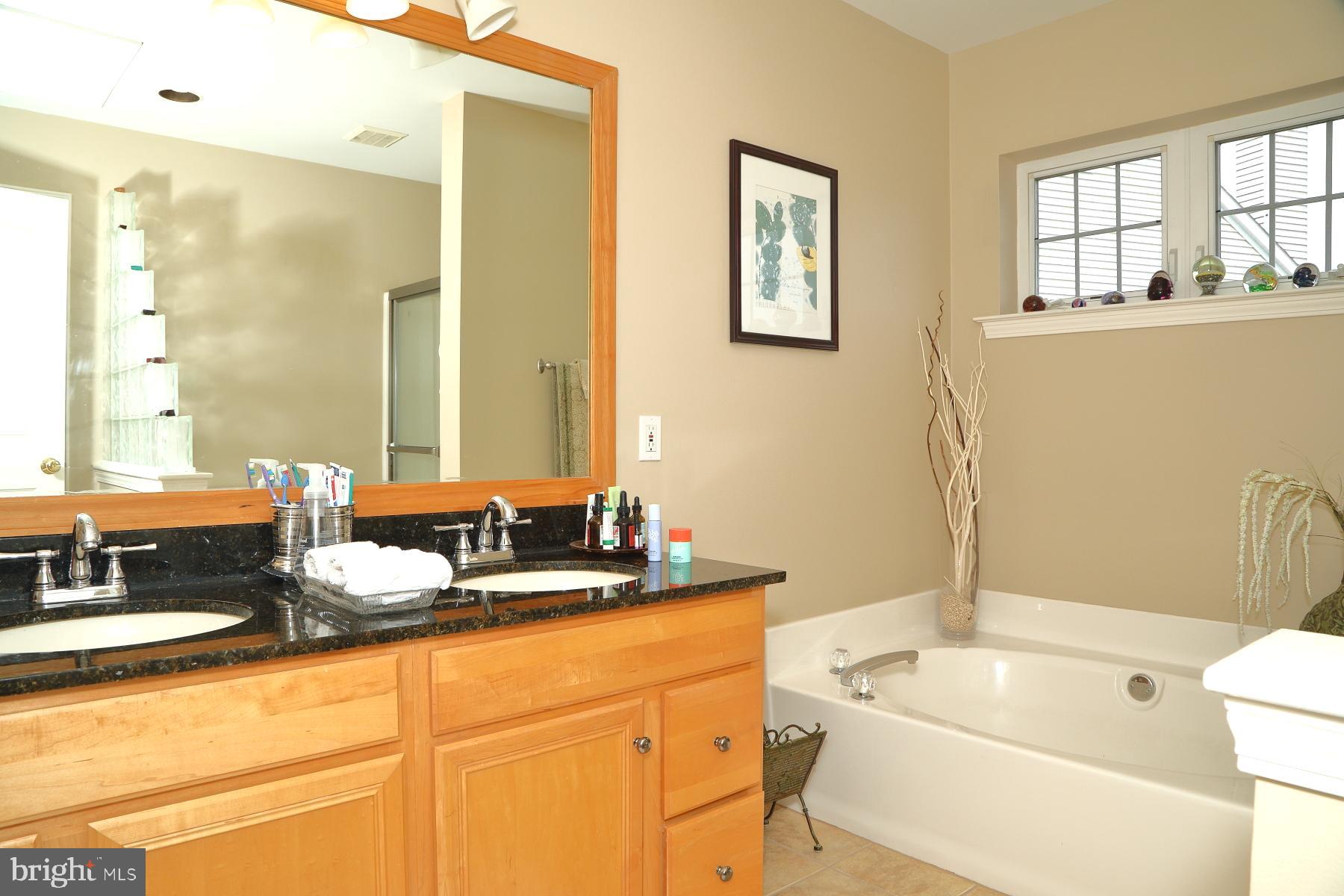 1049 Kent Garden Lititz, PA 17543 - Photo 27 of 29 a bathroom with a granite countertop tub sink and mirror