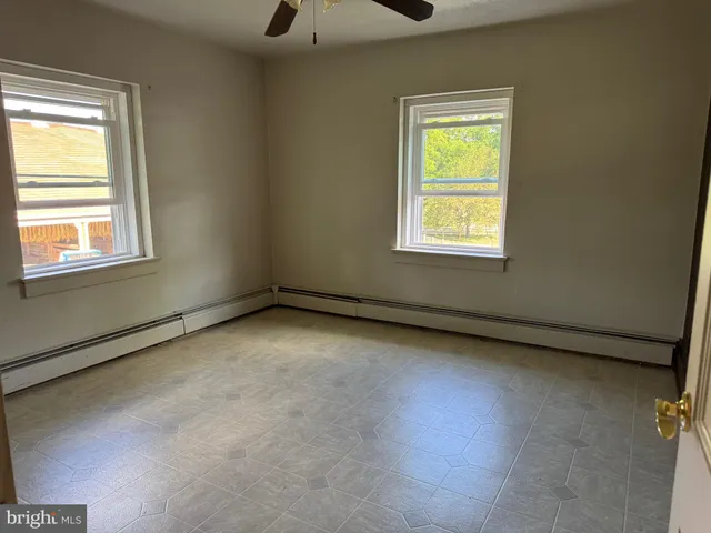 an empty room with a window