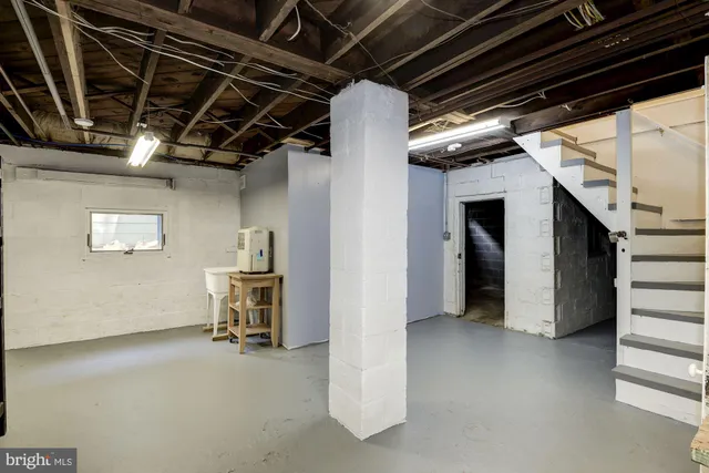 a view of a storage room