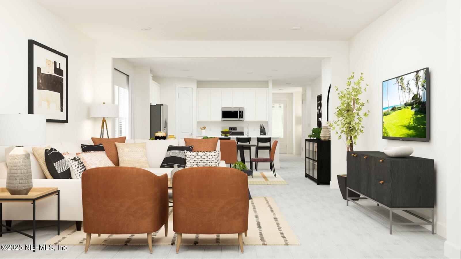 386 Hasler Avenue St. Augustine, FL 32092 - Photo 29 of 32 a living room with furniture and a flat screen tv