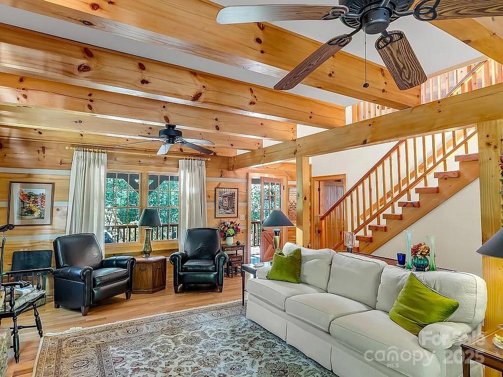 113 Mountain Cove Road Waynesville, NC 28786 - Photo 48 of 48 a living room with furniture and a large window