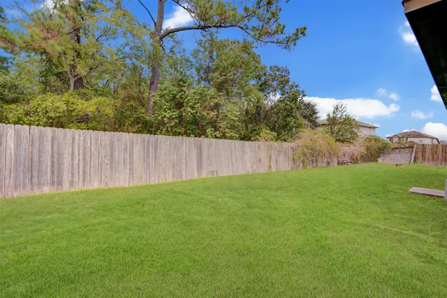 a view of a backyard