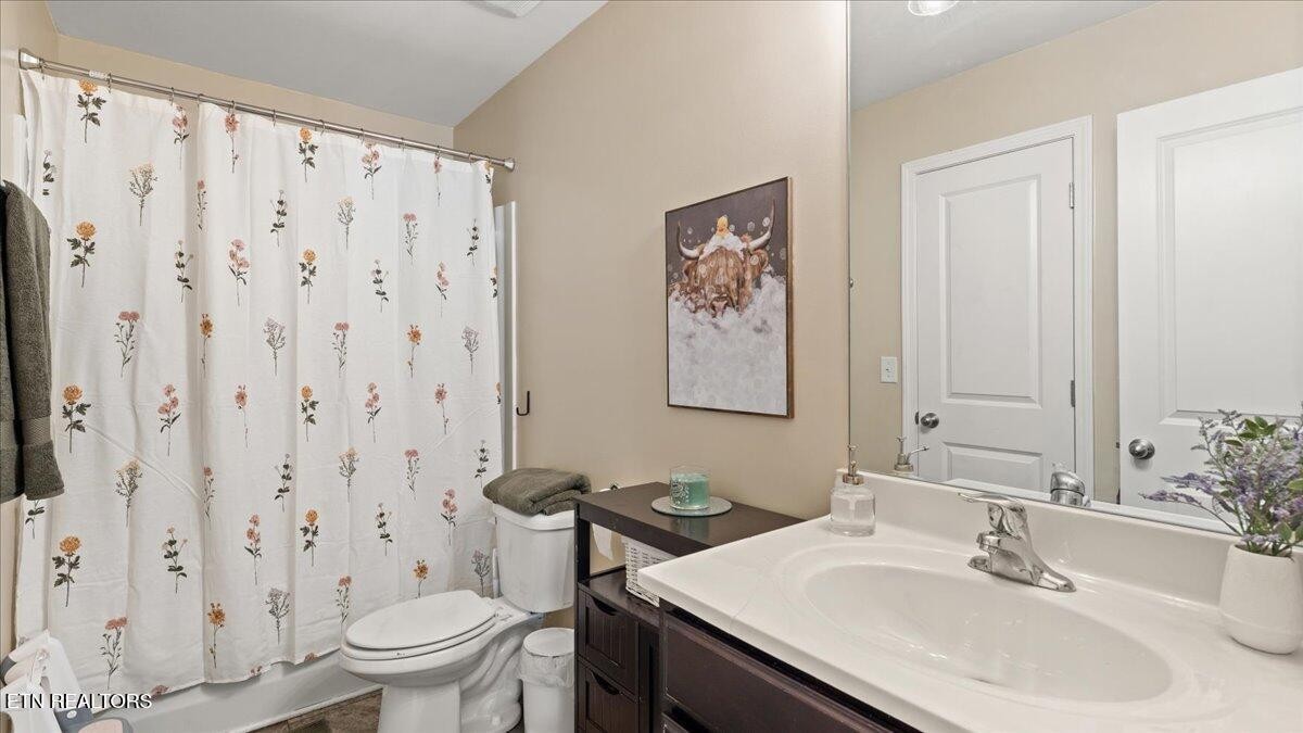 1816 River Poppy Road Mascot, TN 37806 - Photo 43 of 52 a bathroom with a sink toilet and a mirror