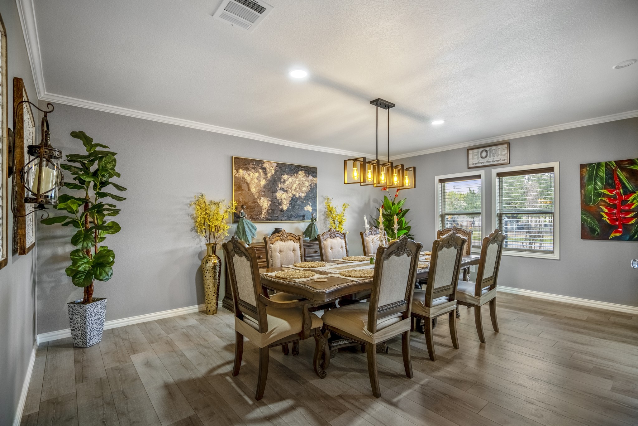 3207 Brownie Campbell Road Houston, TX 77086 - Photo 20 of 49 a view of a dining room with furniture window and wooden floor