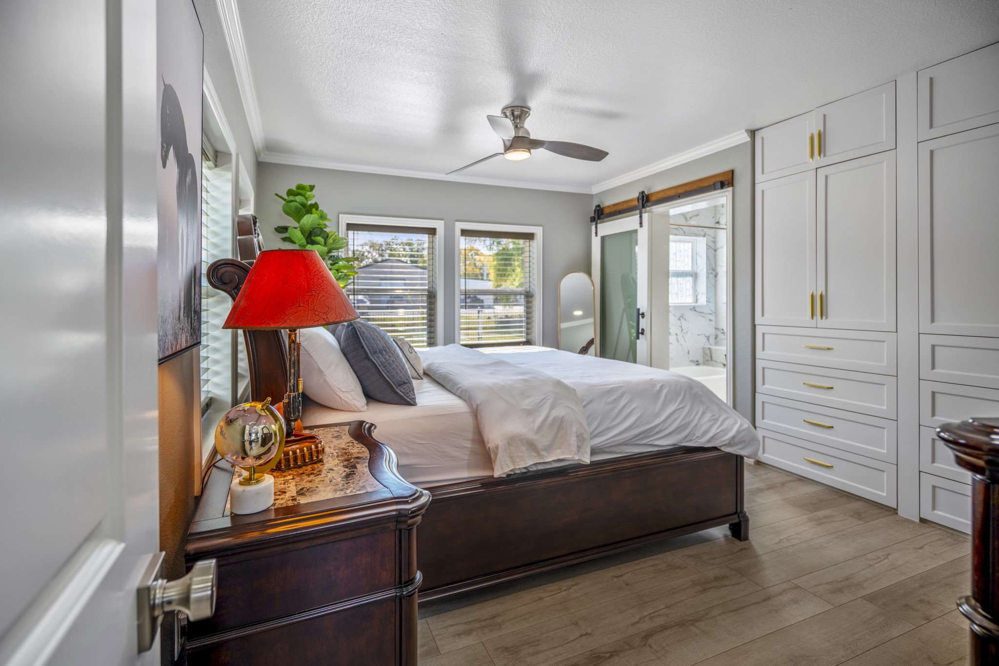 3207 Brownie Campbell Road Houston, TX 77086 - Photo 23 of 49 a bedroom with a bed and dresser