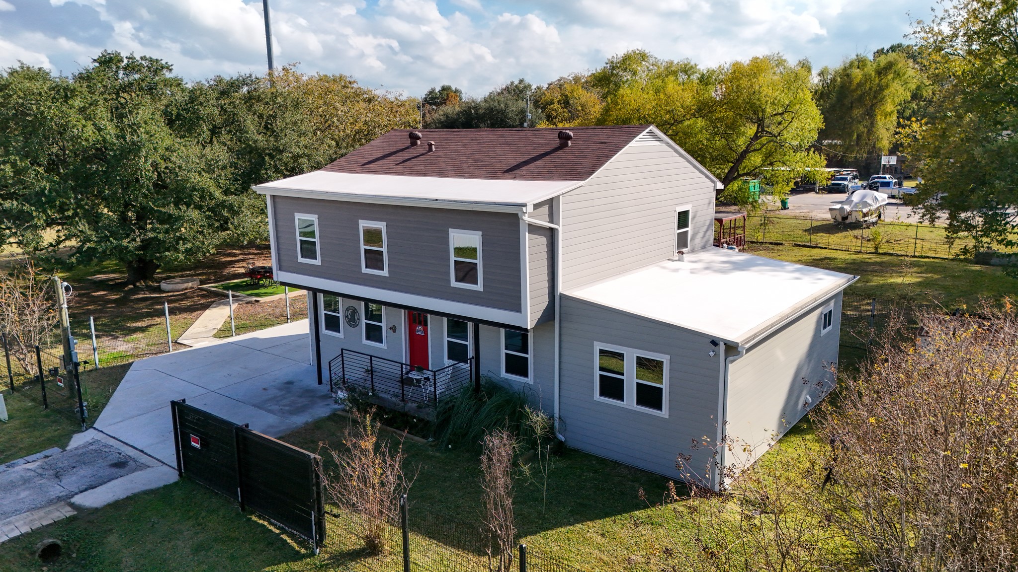 3207 Brownie Campbell Road Houston, TX 77086 - Photo 46 of 49 a aerial view of a house with a yard