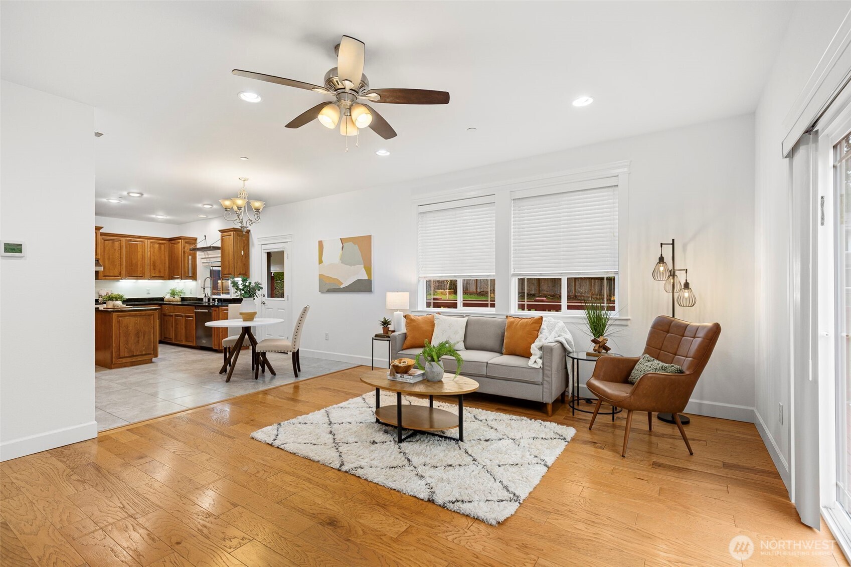 7650 Northeast 204th Place Kenmore, WA 98028 - Photo 10 of 39 a living room with furniture and view of kitchen