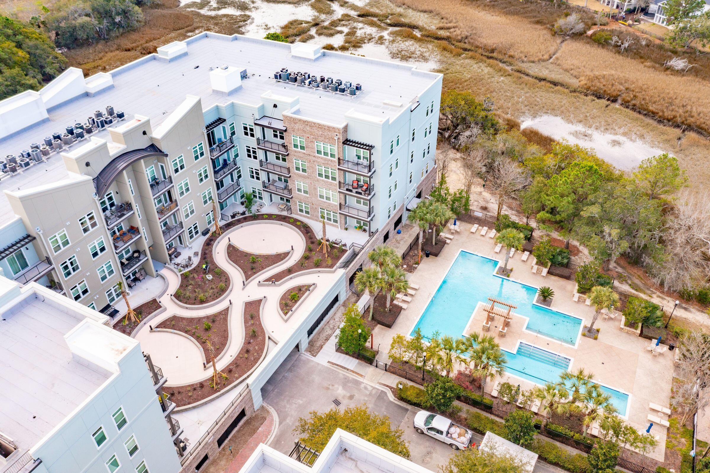 145 Pier View Street, Unit 114 Charleston, SC 29492 - Photo 29 of 41 30. Arial of Garden and Pool